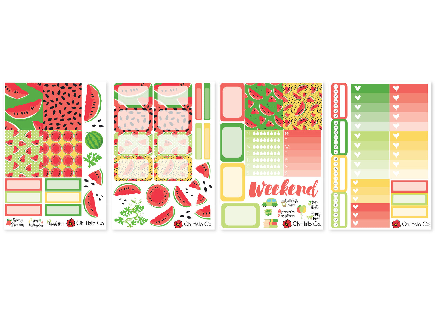 Watermelon Weekly Kit Stickers - Oh, Hello Companies