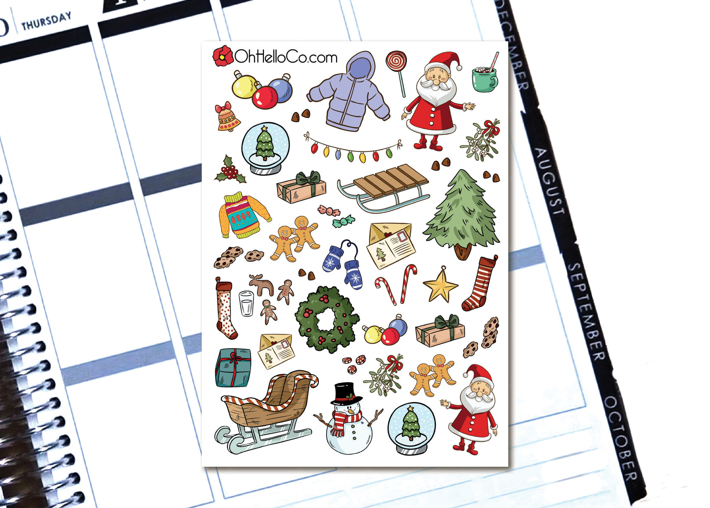 Christmas Doodles - Printable Stickers for the Silhouette - Oh, Hello Companies