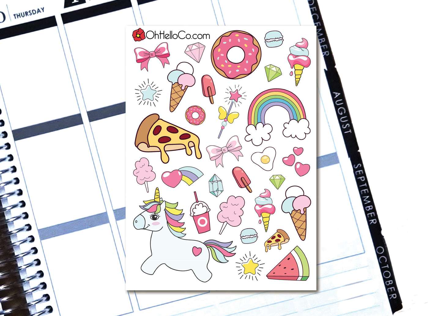 Unicorn Dream Doodles - Printable Stickers for the Silhouette - Oh, Hello Companies