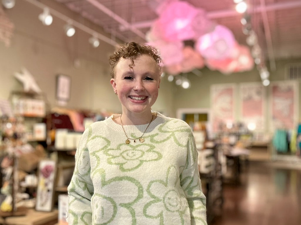 Smiling Flower Pullover Sweater - Oh, Hello Companies