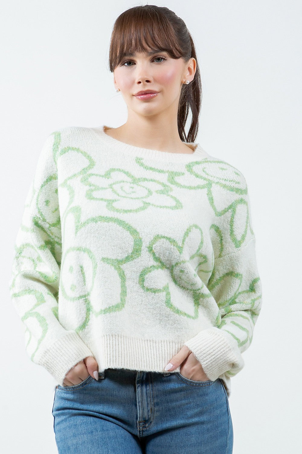 Smiling Flower Pullover Sweater - Oh, Hello Companies
