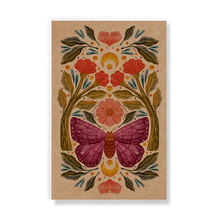 Purple Wings Kraft Layflat Notebook - Oh, Hello Companies