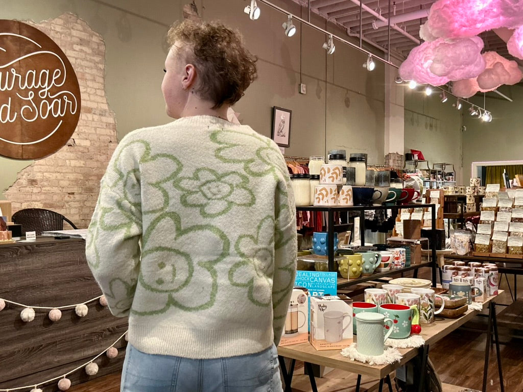Smiling Flower Pullover Sweater - Oh, Hello Companies
