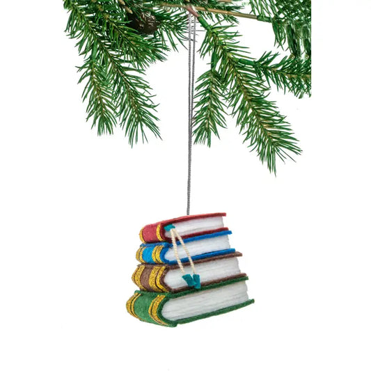 Stack of Books Felt Ornament