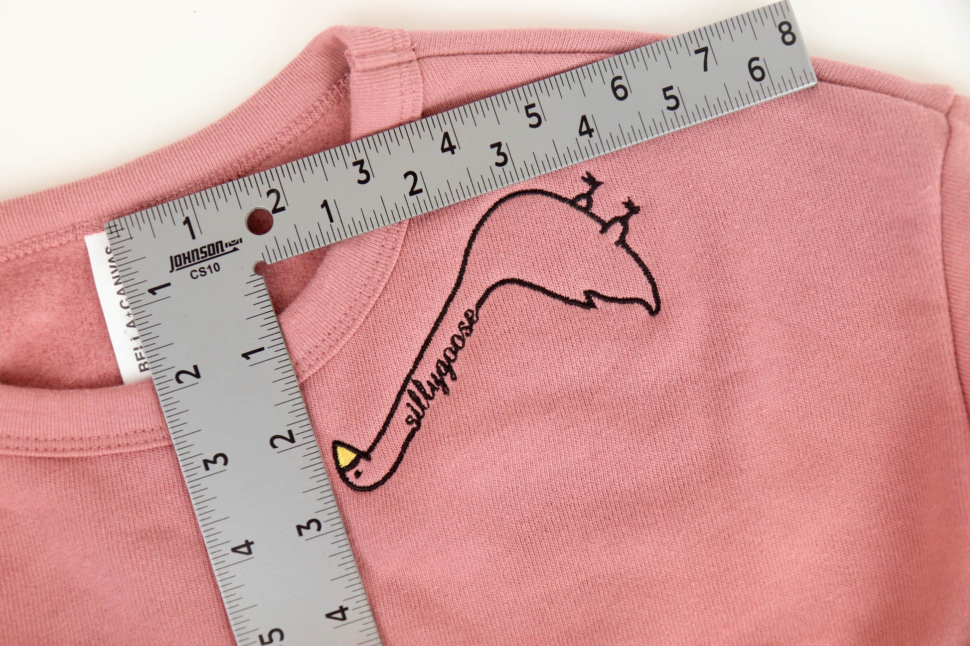 Mauve Embroidered Silly Goose Sweatshirt - Oh, Hello Companies