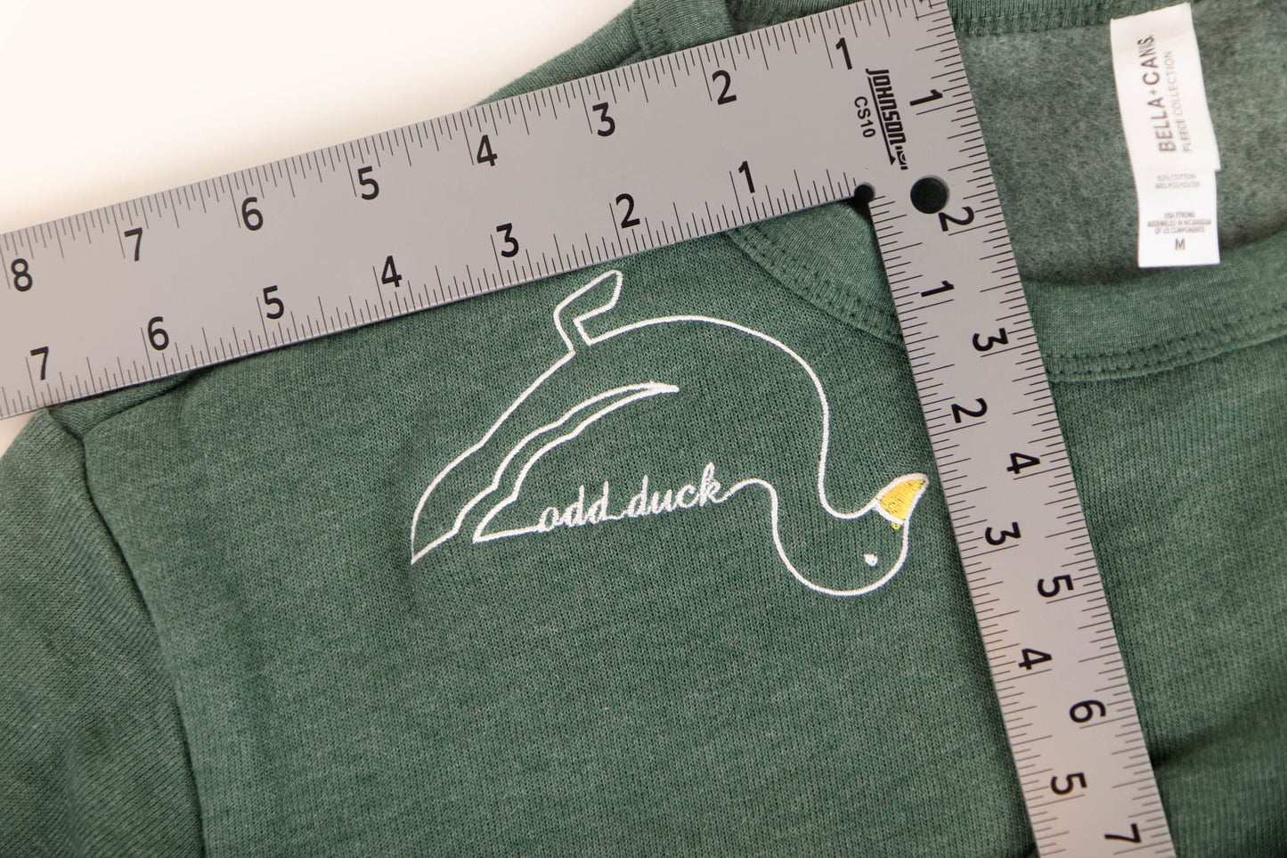 Embroidered Odd Duck Sweatshirt - Green - Oh, Hello Companies