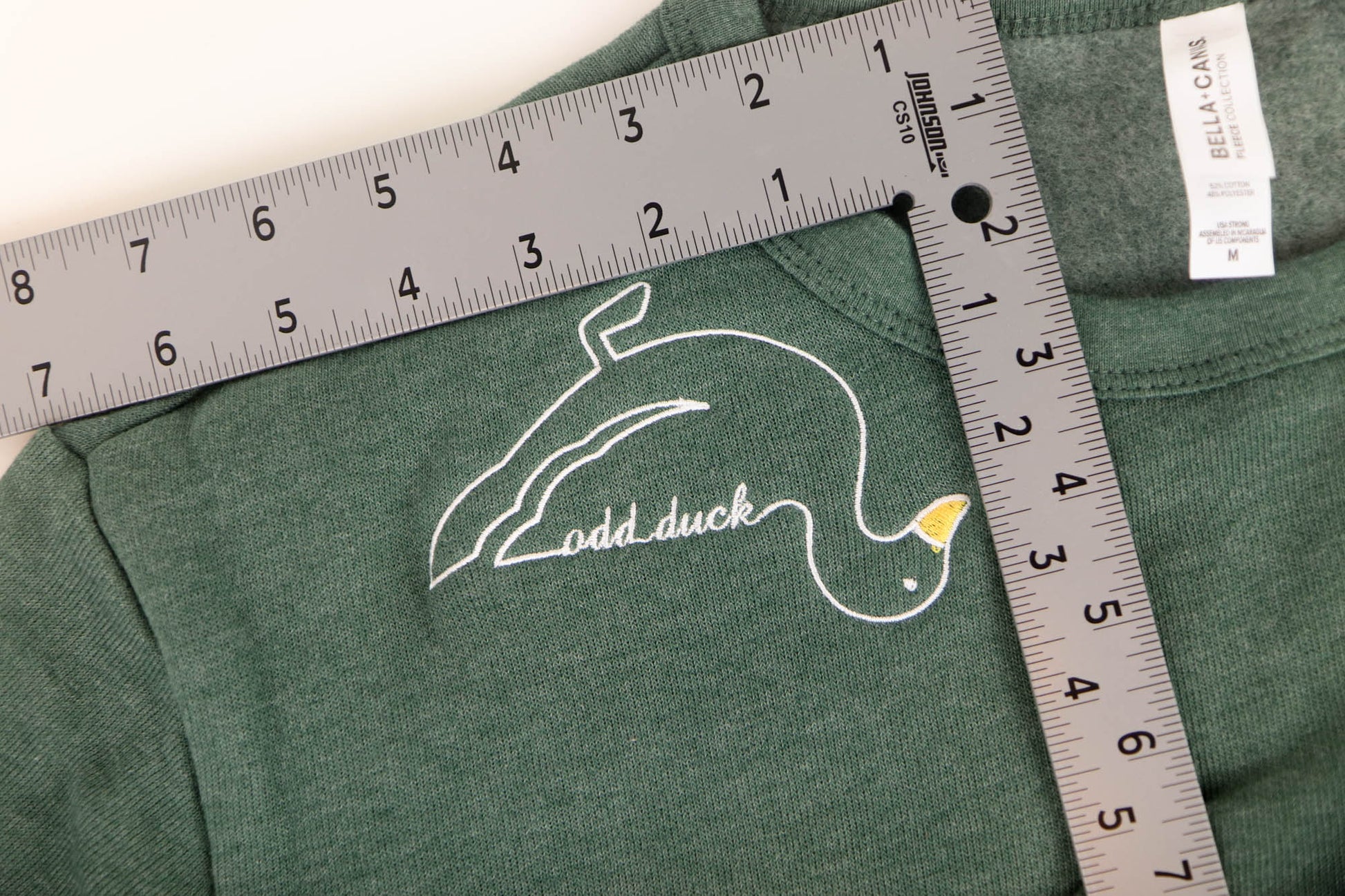 Embroidered Odd Duck Sweatshirt - Green - Oh, Hello Companies