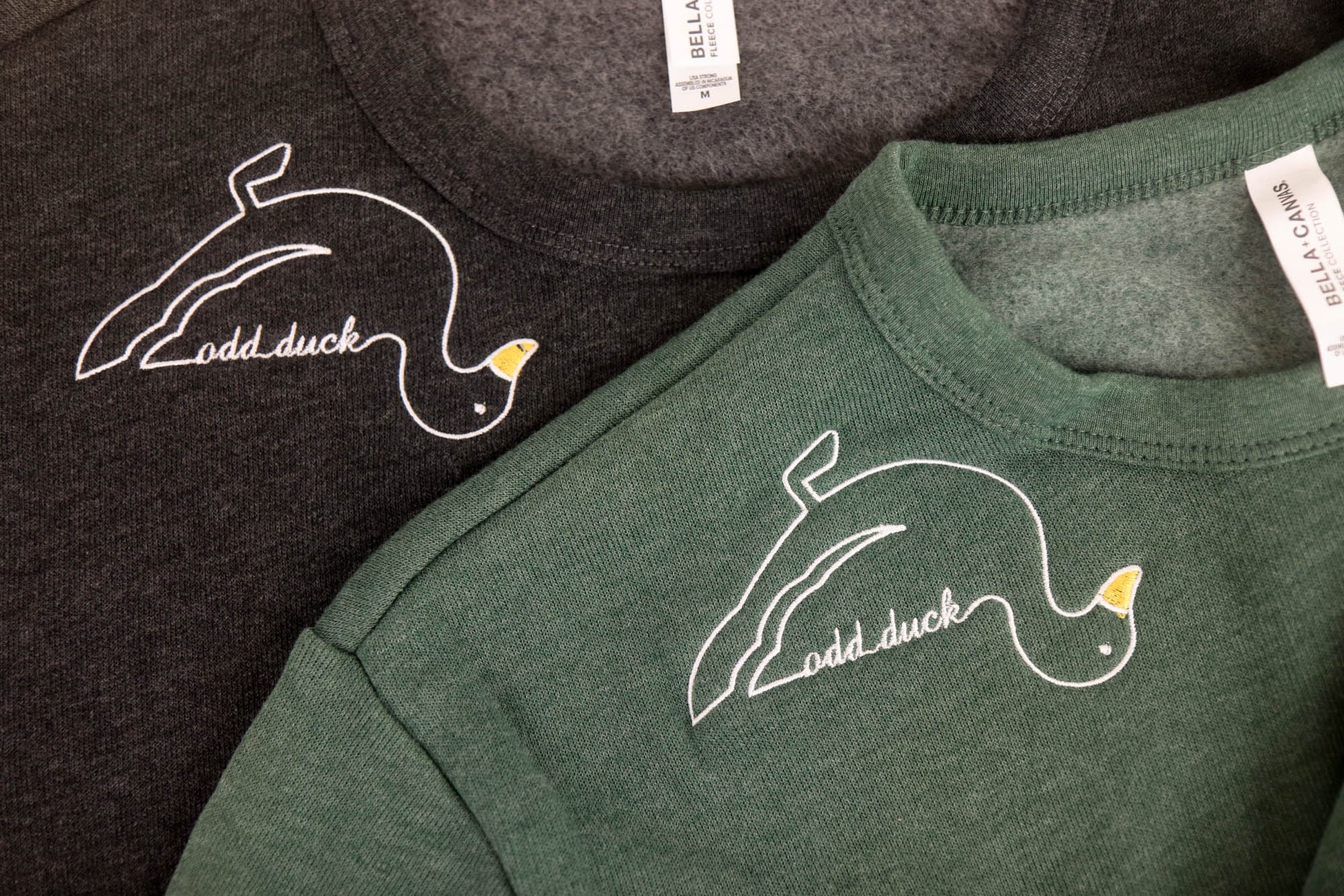 Embroidered Odd Duck Sweatshirt - Green - Oh, Hello Companies