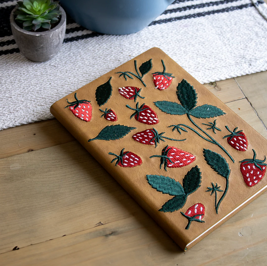 Elana's Berries Embroidered Journal