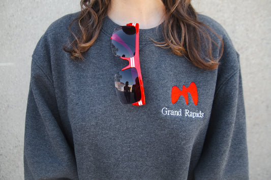 Embroidered Grand Rapids Gray Sweatshirt - Oh, Hello Companies