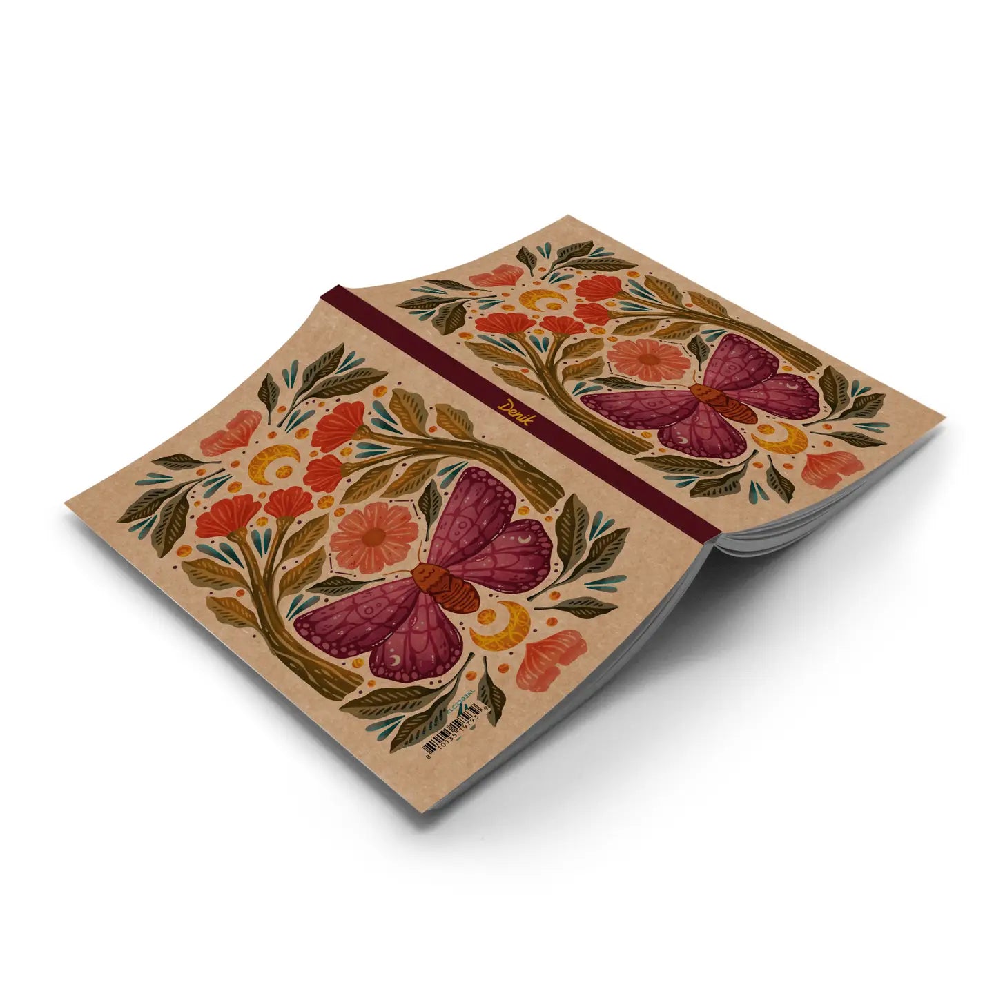 Purple Wings Kraft Layflat Notebook - Oh, Hello Companies