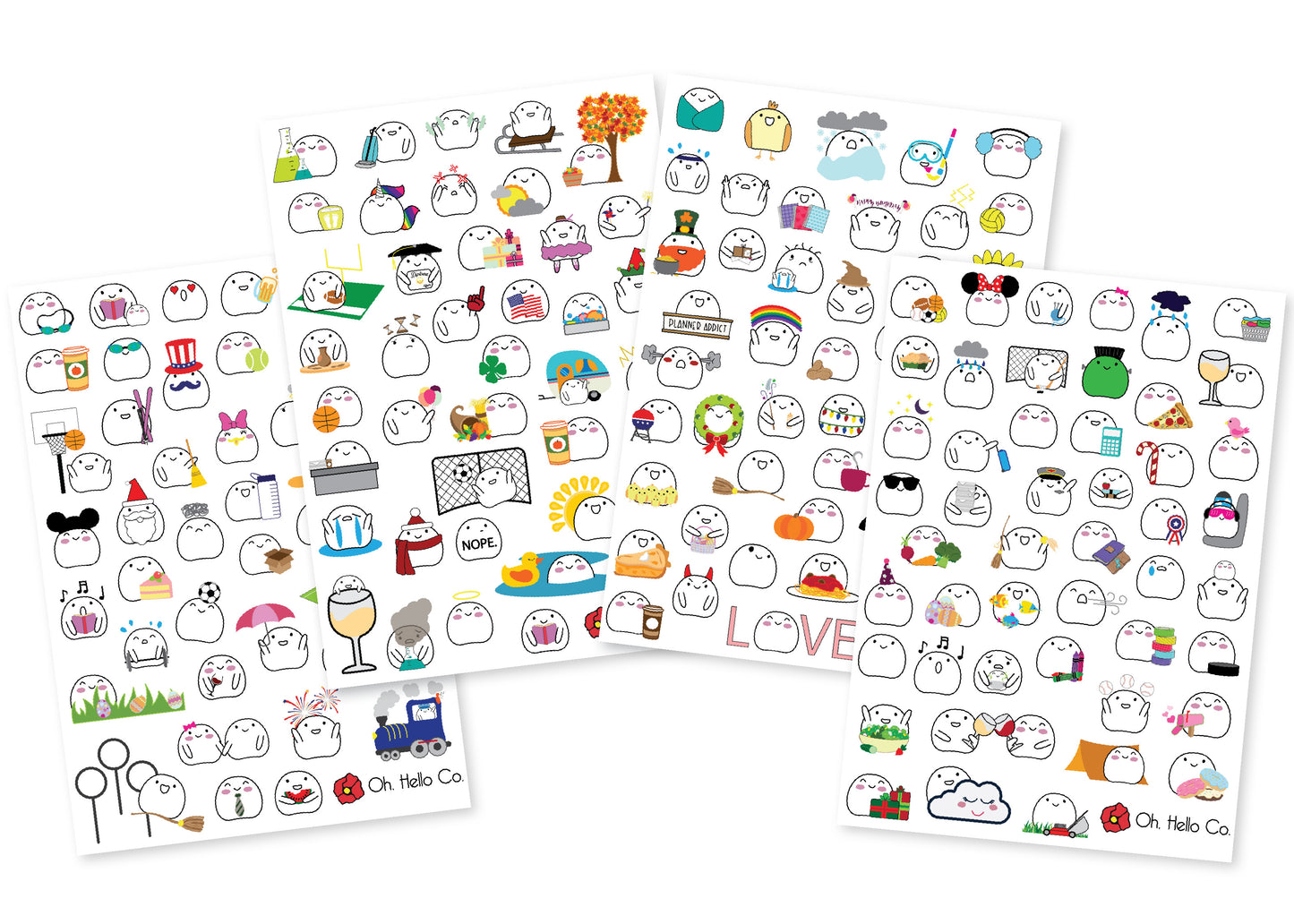 Blobby Variety Stickers - Oh, Hello Stationery Co. bullet journal Erin Condren stickers scrapbook planner case customized gifts mugs Travlers Notebook unique fun 
