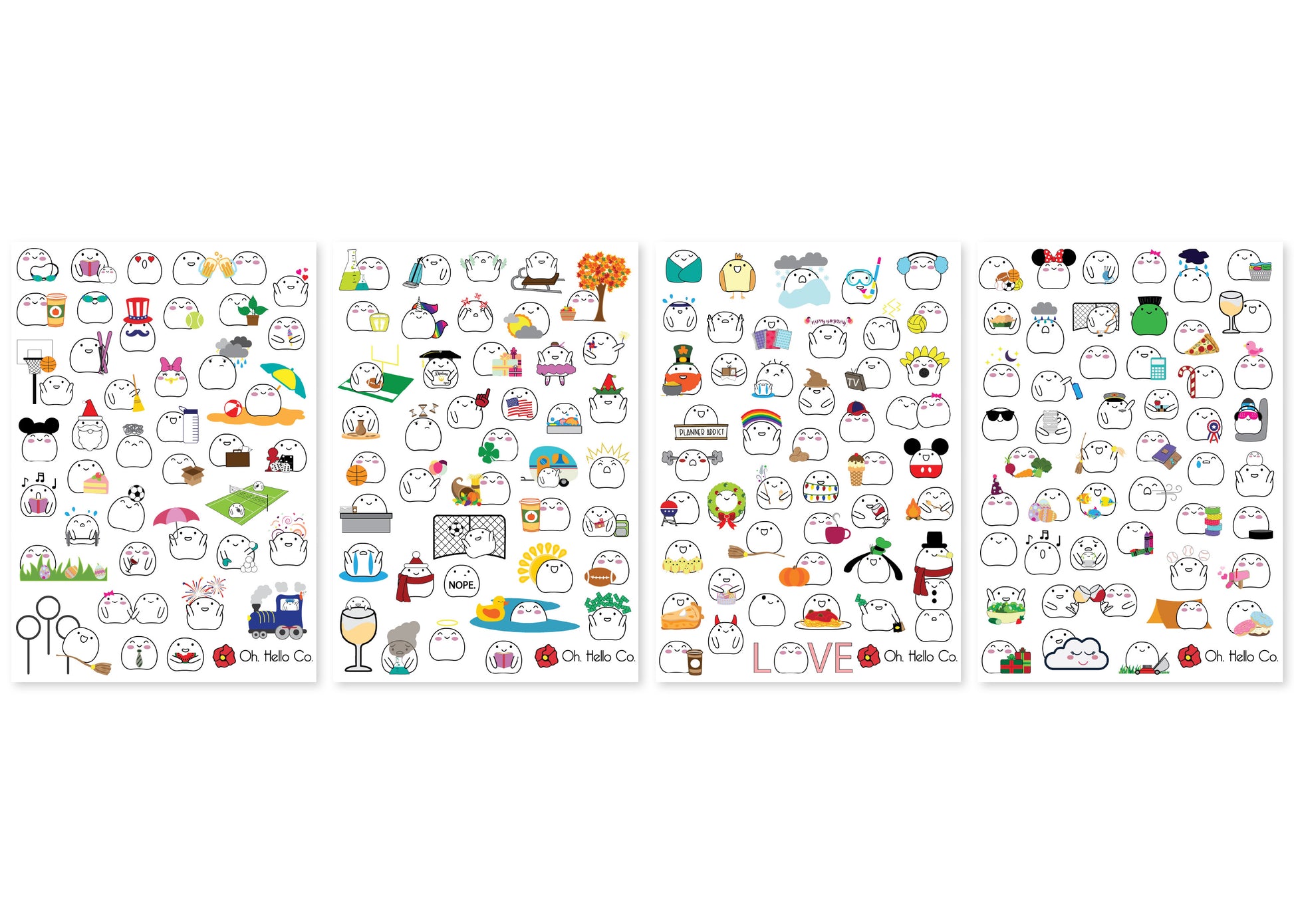 Blobby Variety Stickers - Oh, Hello Stationery Co. bullet journal Erin Condren stickers scrapbook planner case customized gifts mugs Travlers Notebook unique fun 