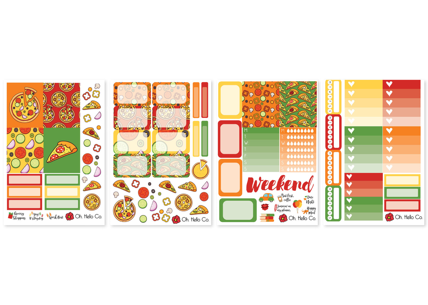 Pizza Weekly Kit Stickers - Oh, Hello Companies