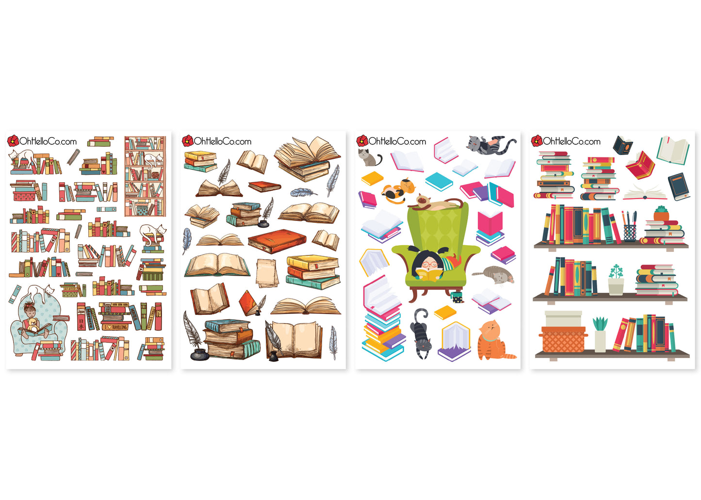 Bibliophile Stickers - Oh, Hello Companies