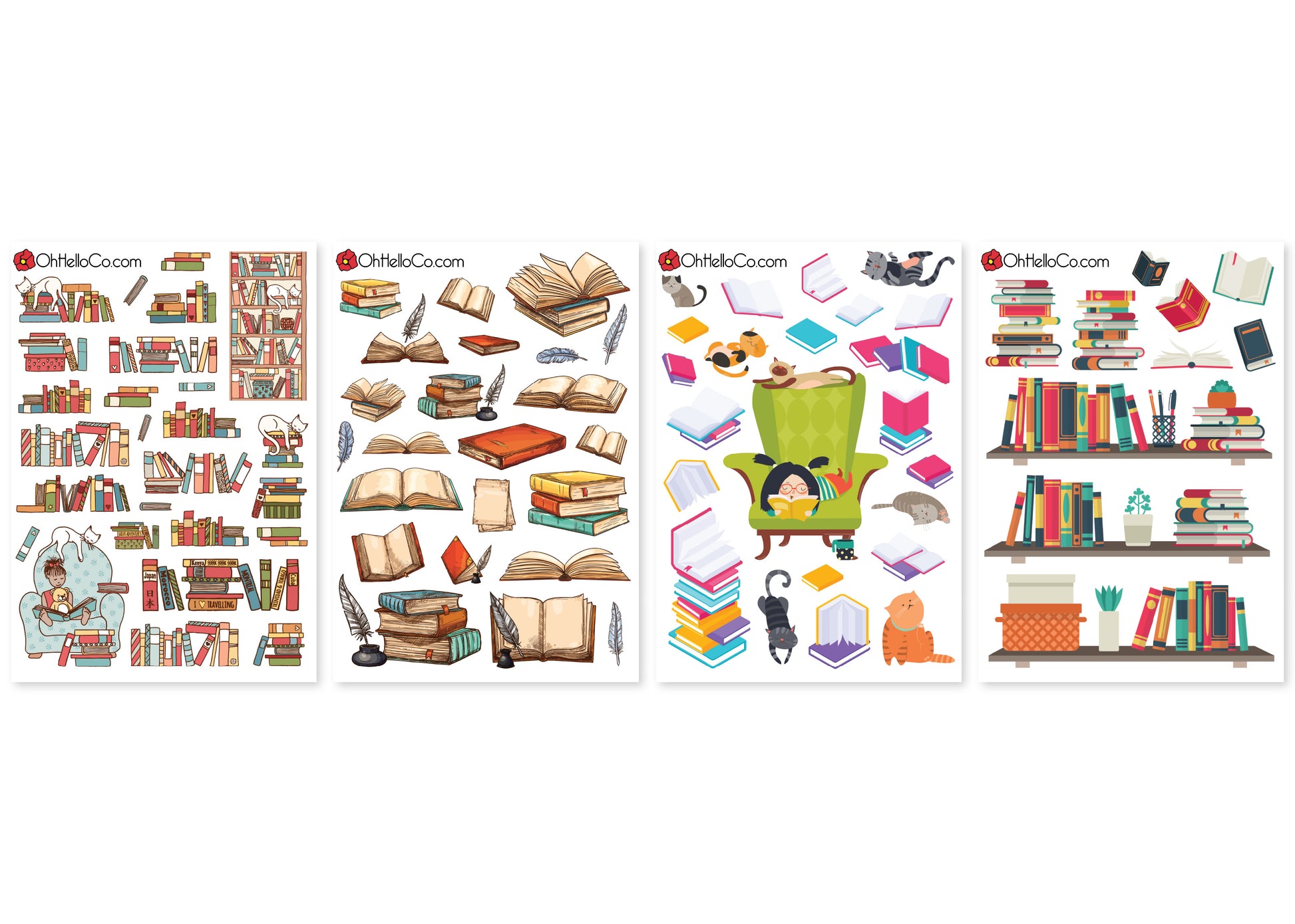 Bibliophile Stickers - Oh, Hello Companies