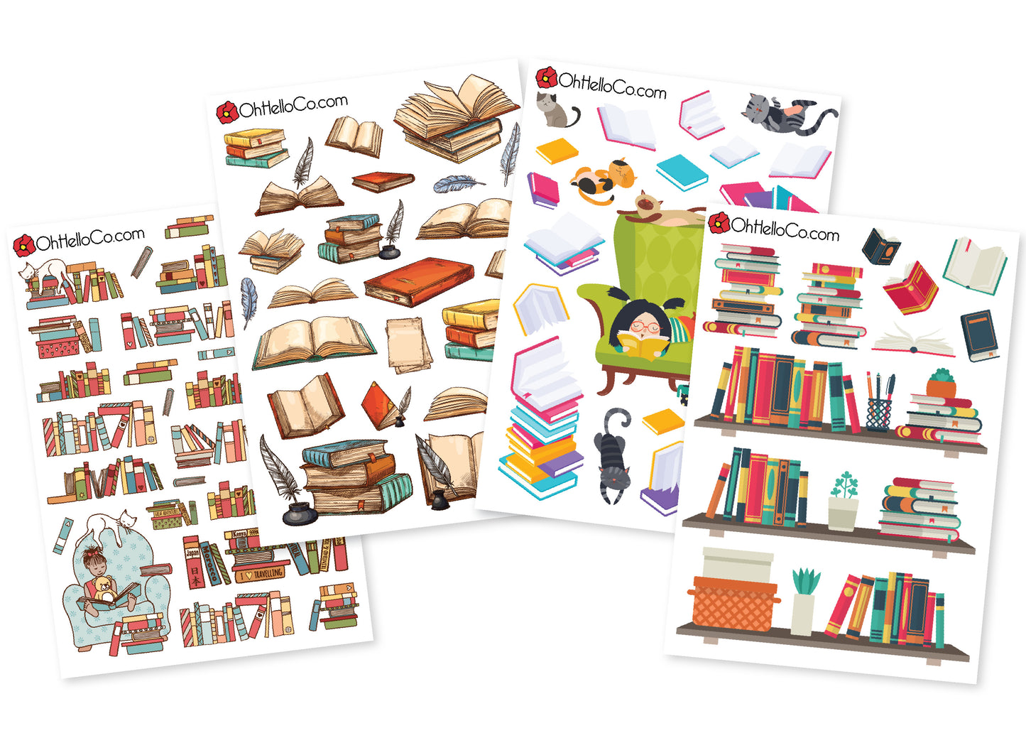 Bibliophile Stickers - Oh, Hello Companies