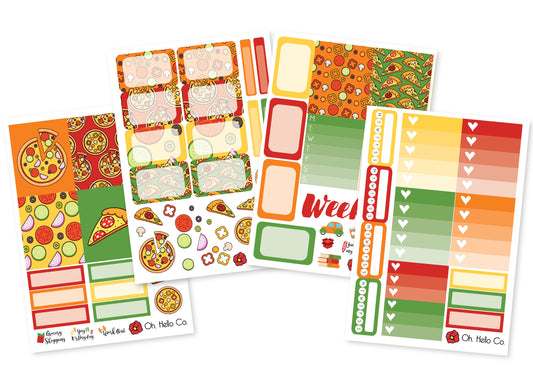 Pizza Weekly Kit Stickers - Oh, Hello Companies