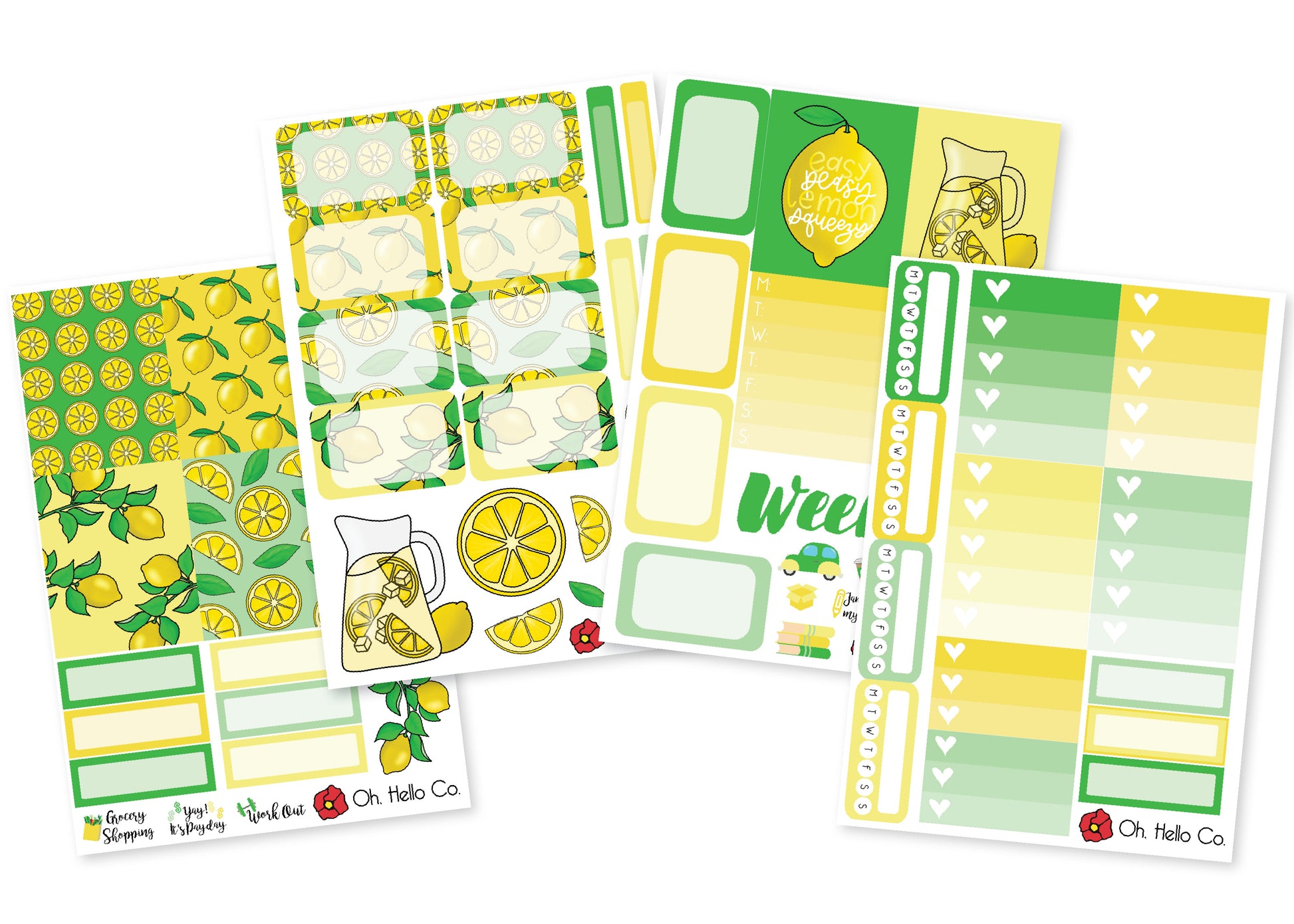 Lemons Weekly Kit Stickers - Oh, Hello Companies