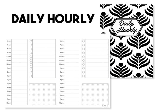 Daily Hourly Traveler's Notebook Insert - Oh, Hello Stationery Co. bullet journal Erin Condren stickers scrapbook planner case customized gifts mugs Travlers Notebook unique fun 