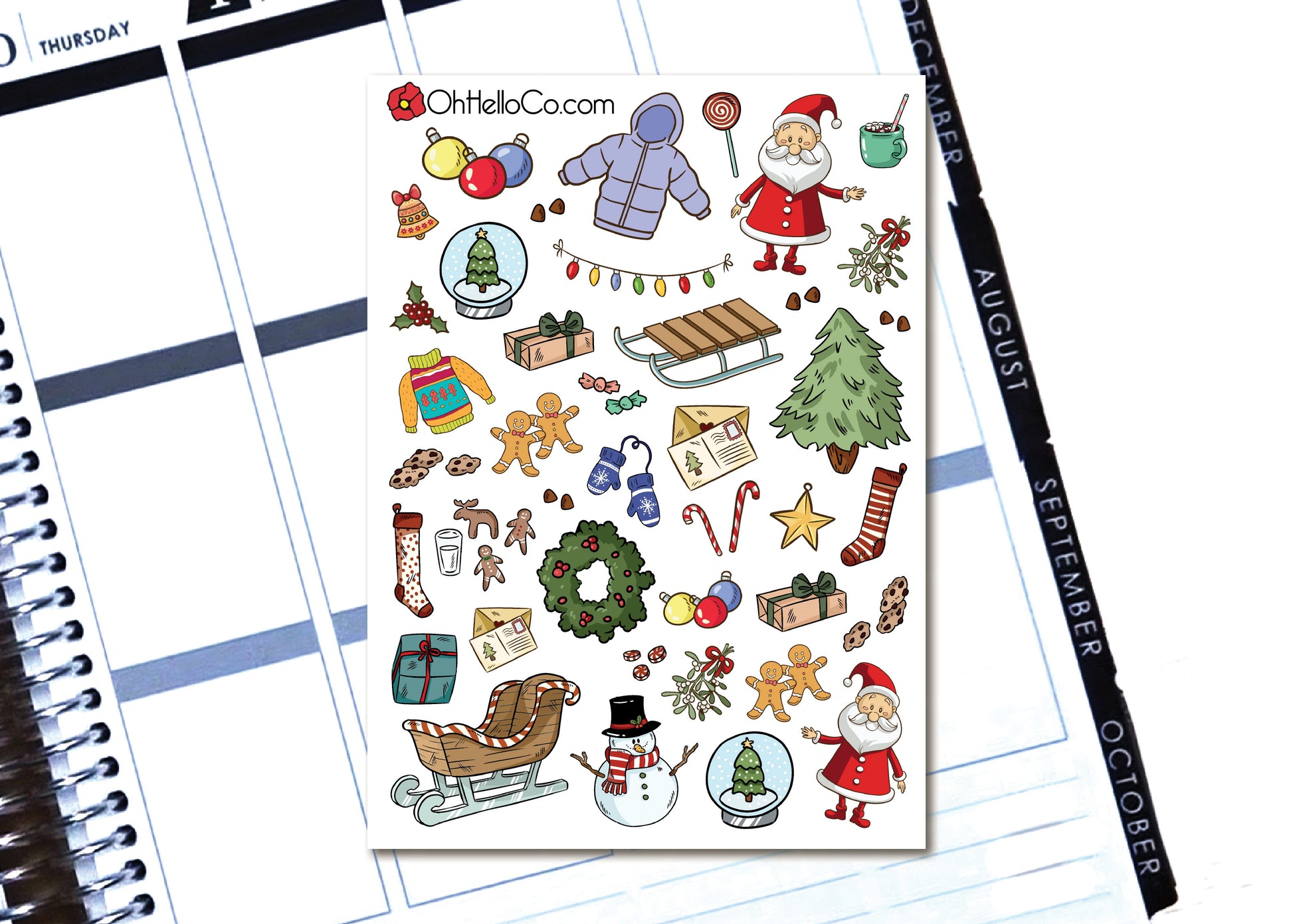 Christmas Doodles - Printable Stickers for the Silhouette - Oh, Hello Companies