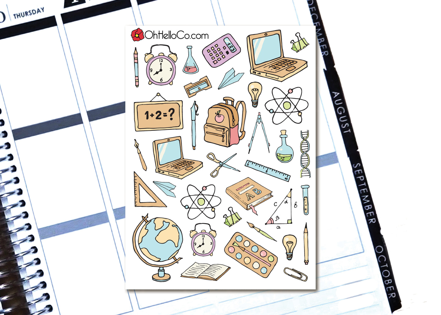 School Doodles - Printable Stickers for the Silhouette - Oh, Hello Companies