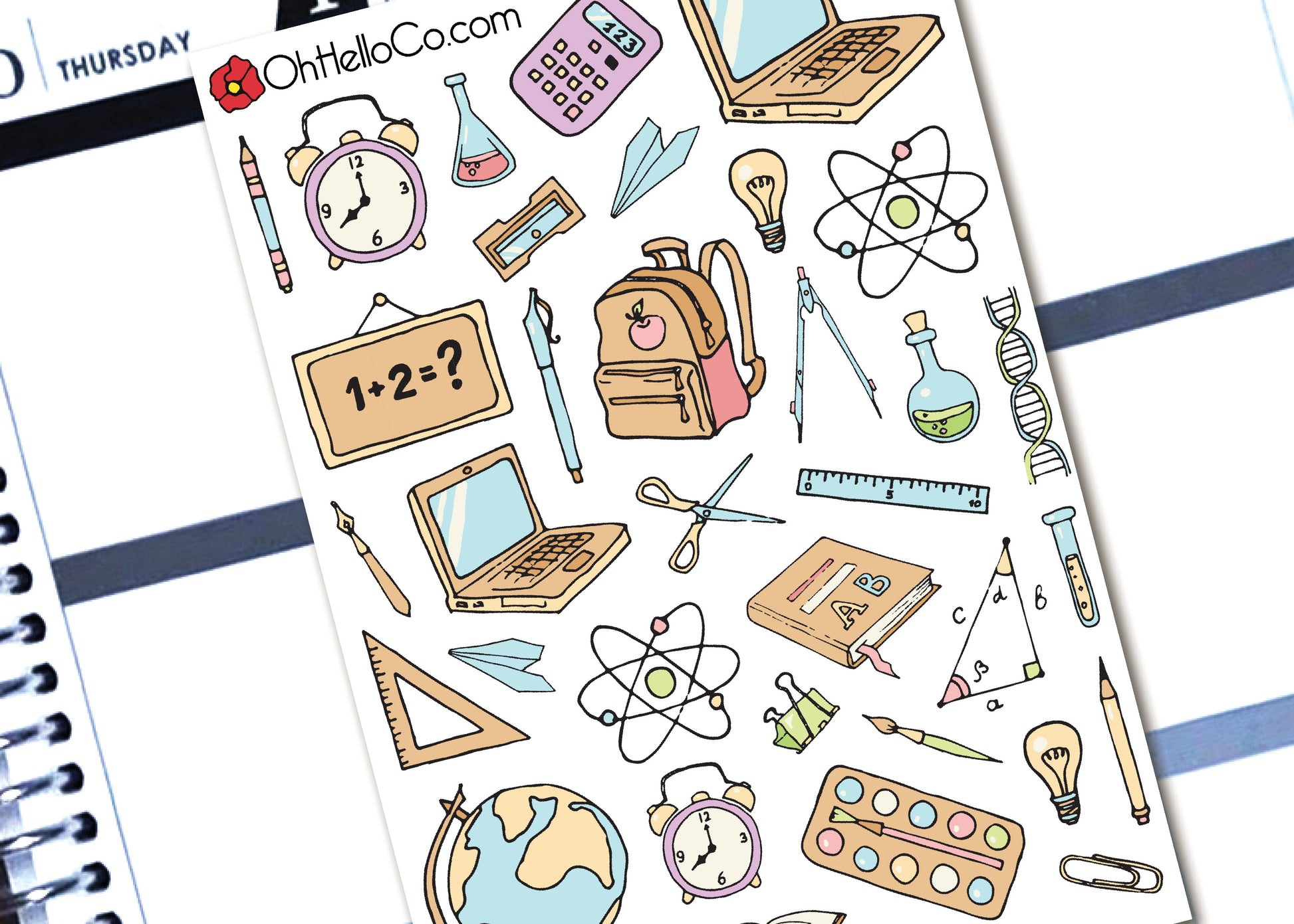 School Doodles - Printable Stickers for the Silhouette - Oh, Hello Companies