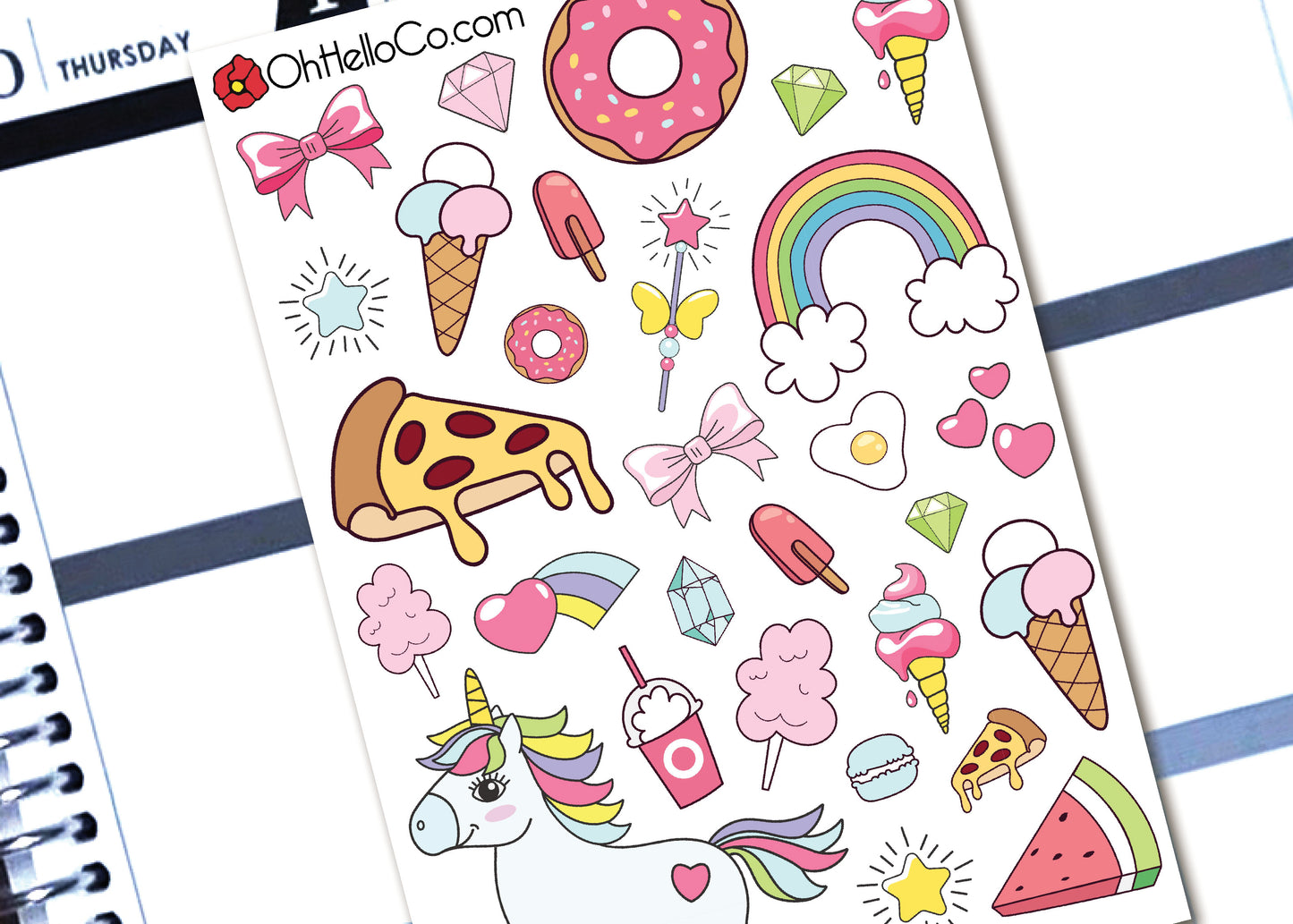 Unicorn Dream Doodles - Printable Stickers for the Silhouette - Oh, Hello Companies