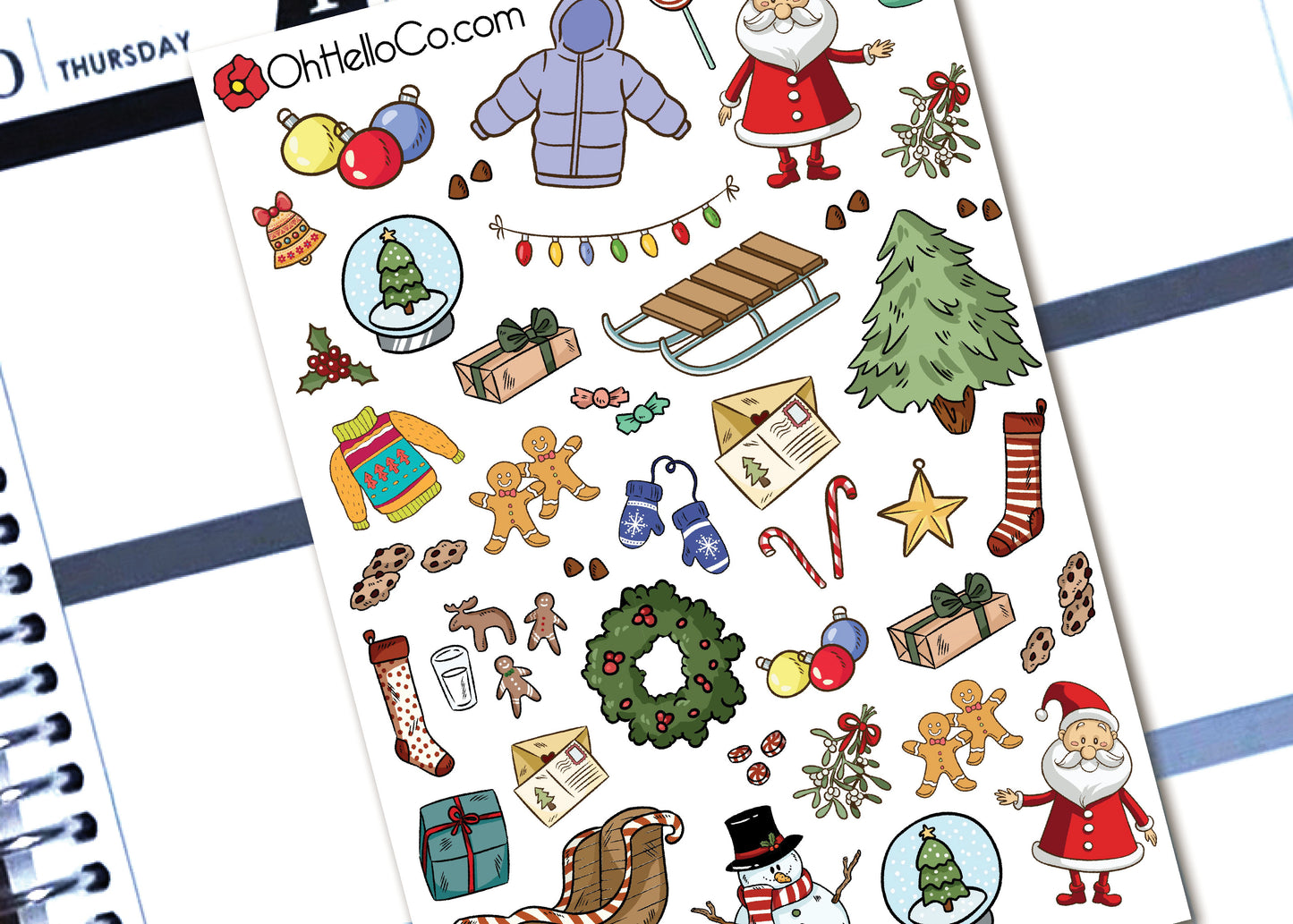 Christmas Doodles - Printable Stickers for the Silhouette - Oh, Hello Companies