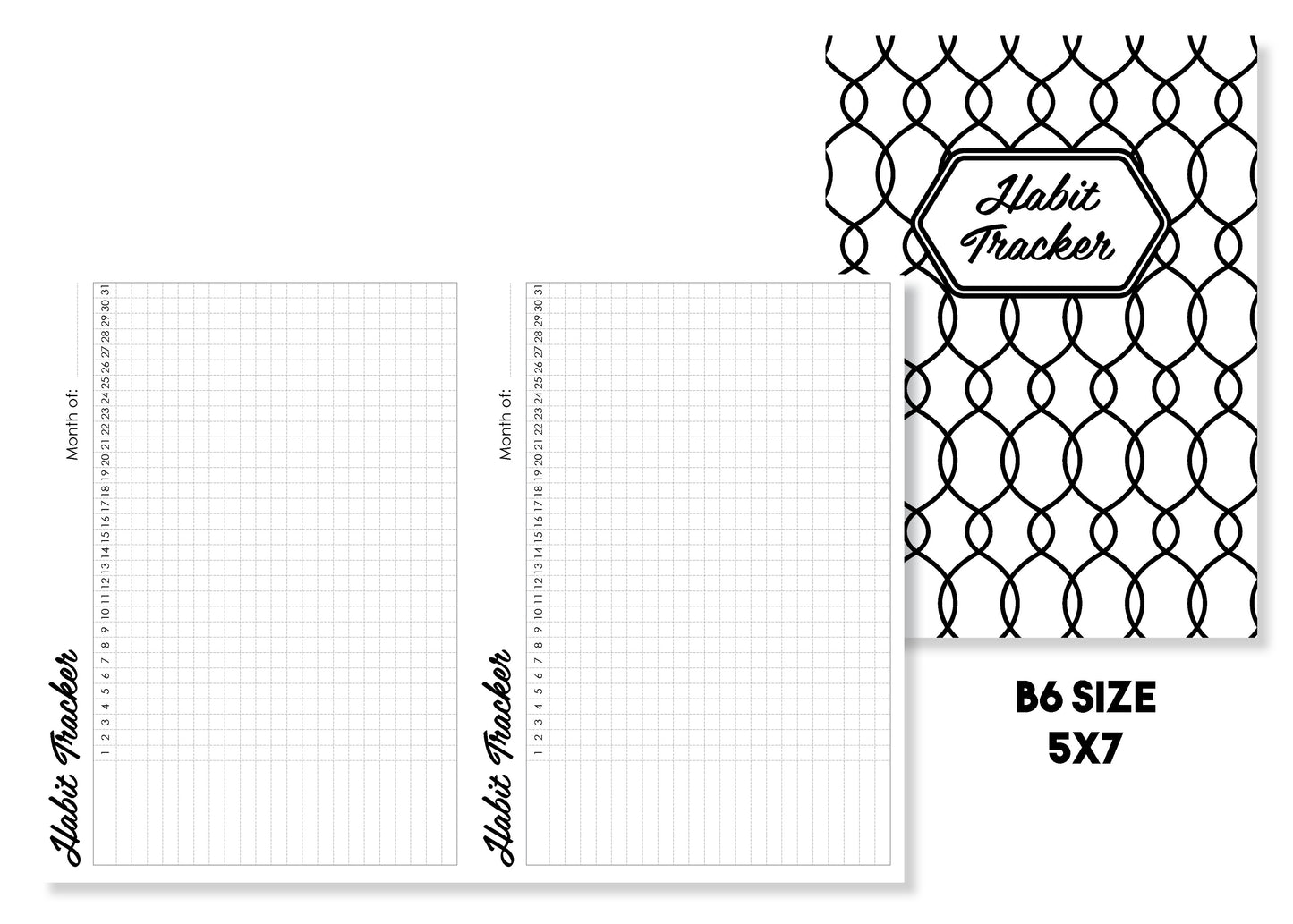 Habit Tracker Traveler's Notebook Insert - Oh, Hello Stationery Co. bullet journal Erin Condren stickers scrapbook planner case customized gifts mugs Travlers Notebook unique fun 