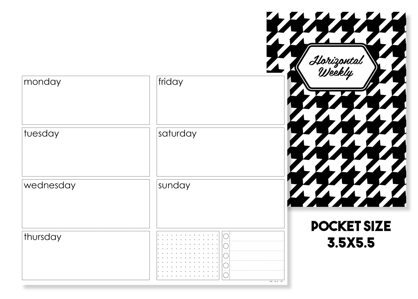 Horizontal Weekly Traveler's Notebook Insert - Oh, Hello Stationery Co. bullet journal Erin Condren stickers scrapbook planner case customized gifts mugs Travlers Notebook unique fun 