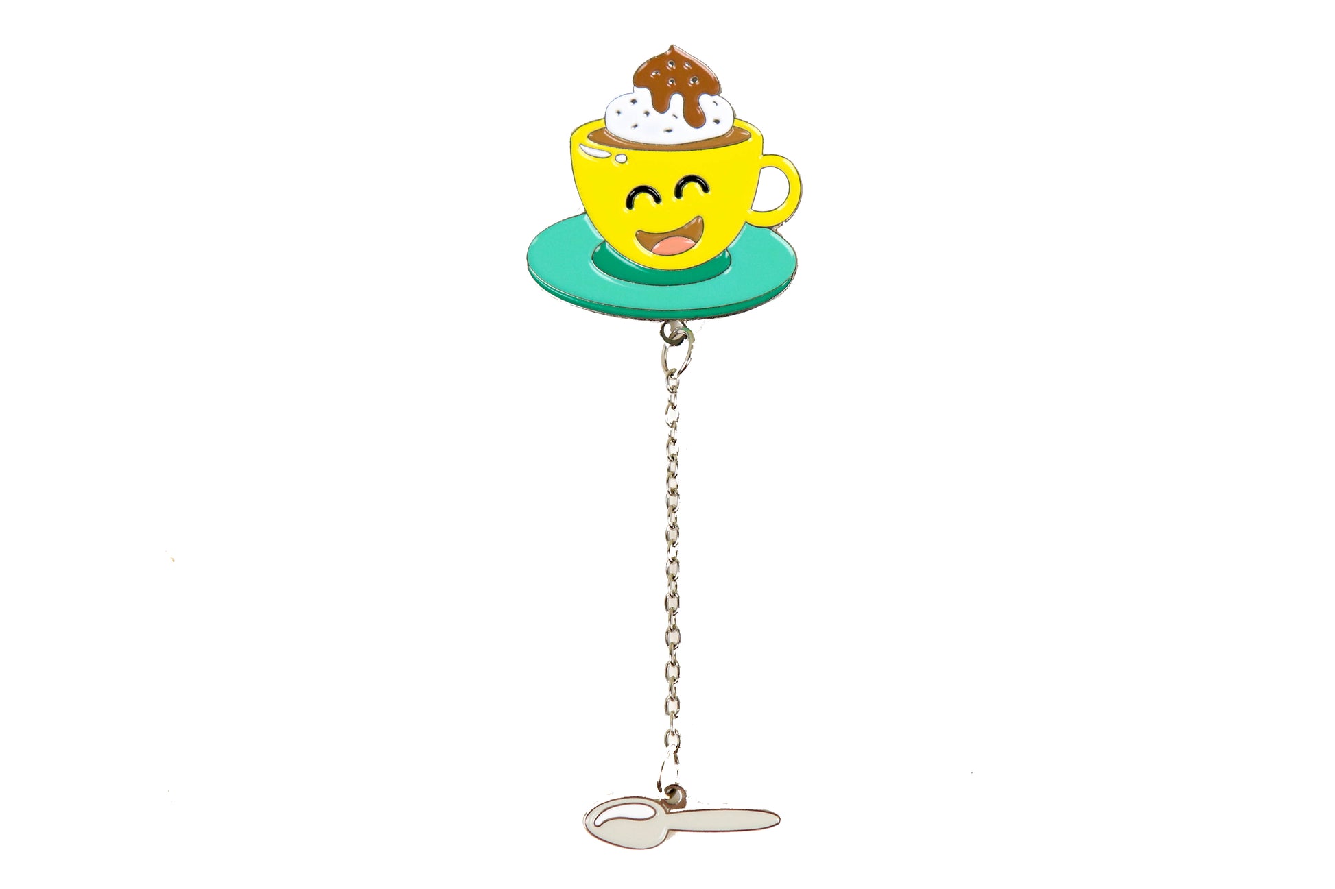 Coffee with Dangle Spoon Enamel Pin - Oh, Hello Companies