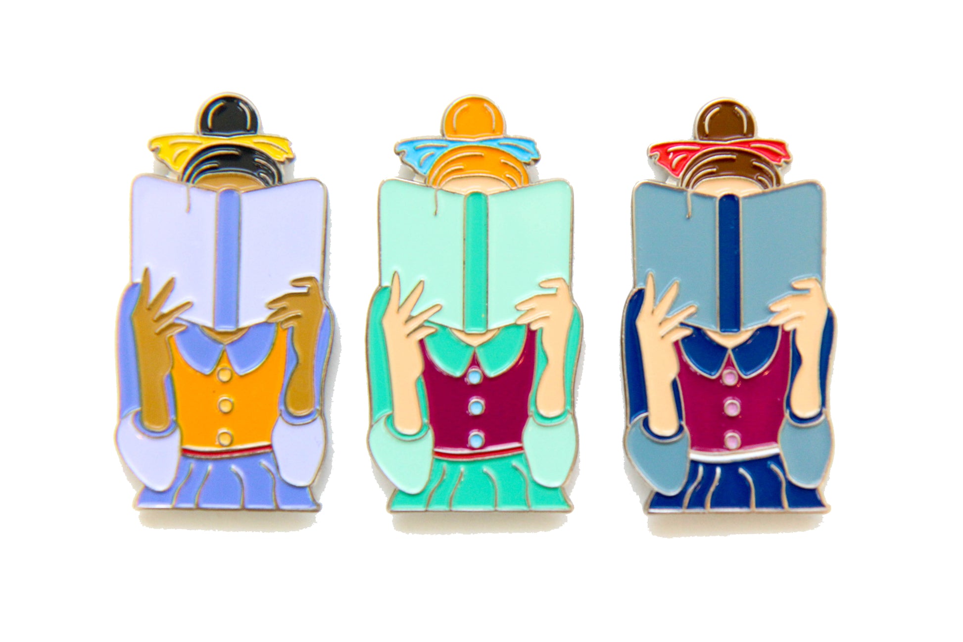 Beauty and the Book Reading Enamel Pins - Oh, Hello Companies