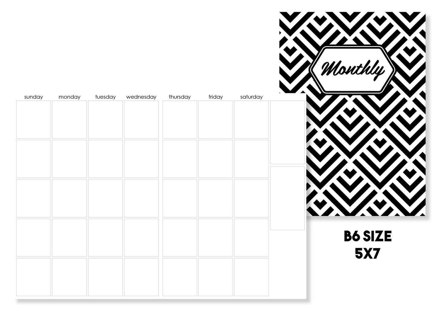 Monthly Traveler's Notebook Insert - Oh, Hello Stationery Co. bullet journal Erin Condren stickers scrapbook planner case customized gifts mugs Travlers Notebook unique fun 
