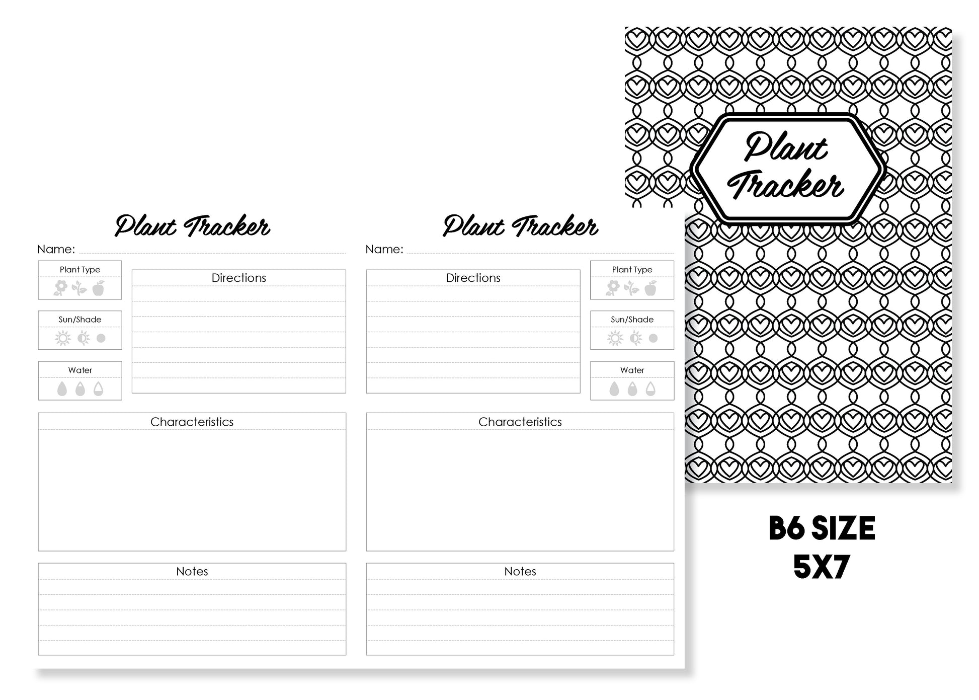 Plant Tracker Traveler's Notebook Insert - Oh, Hello Stationery Co. bullet journal Erin Condren stickers scrapbook planner case customized gifts mugs Travlers Notebook unique fun 