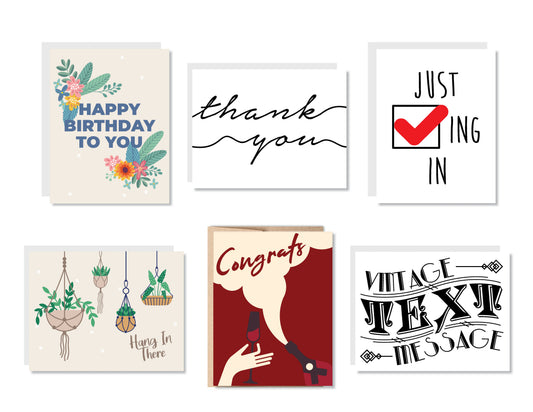 Professional Variety Greeting Card Set or Single - Set #14 - Oh, Hello Companies