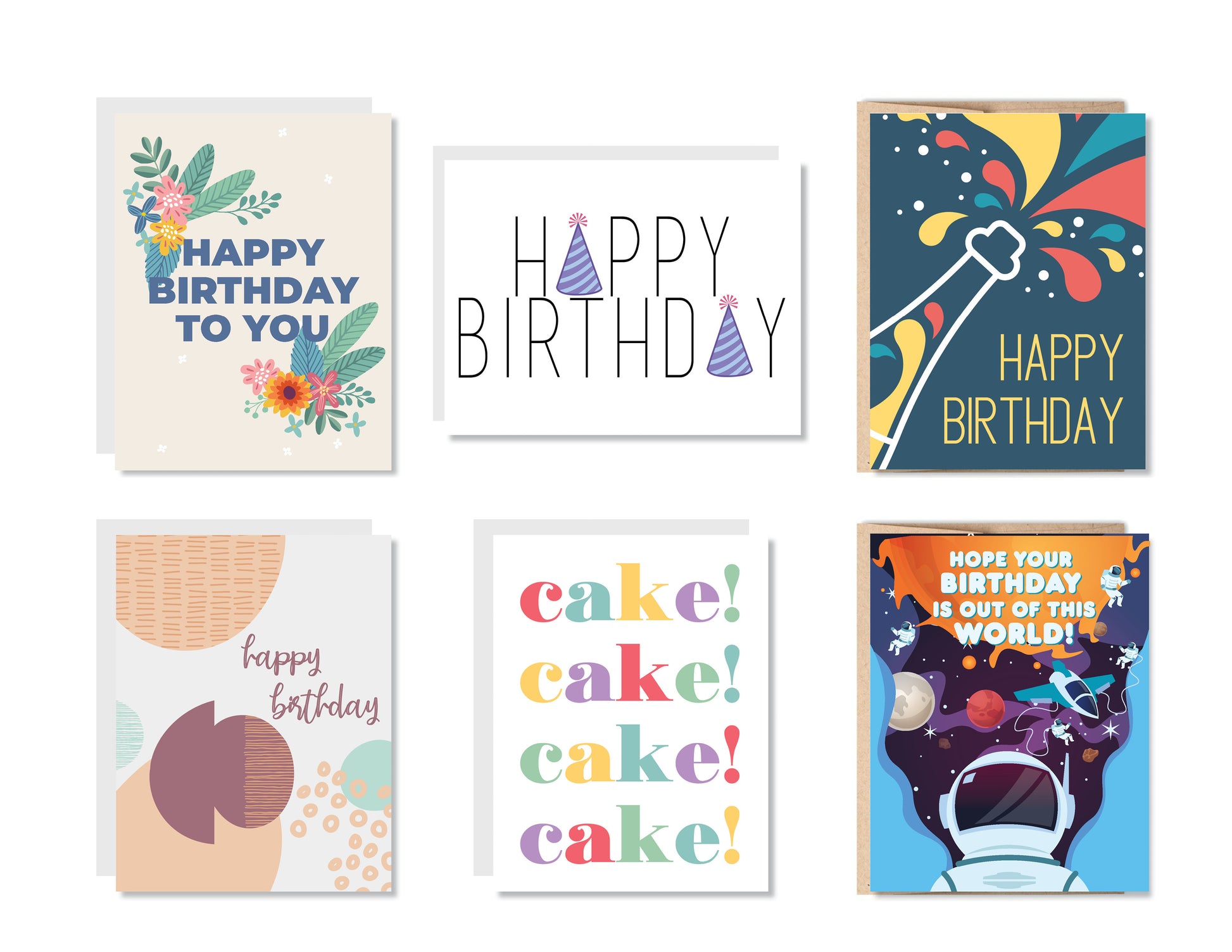 Birthday Variety Greeting Card Set or Single - Set #18 - Oh, Hello Companies
