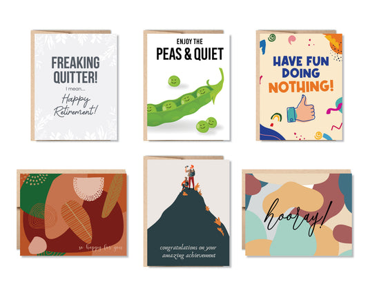 Congrats and Retirement Greeting Card Set or Single - Set #3